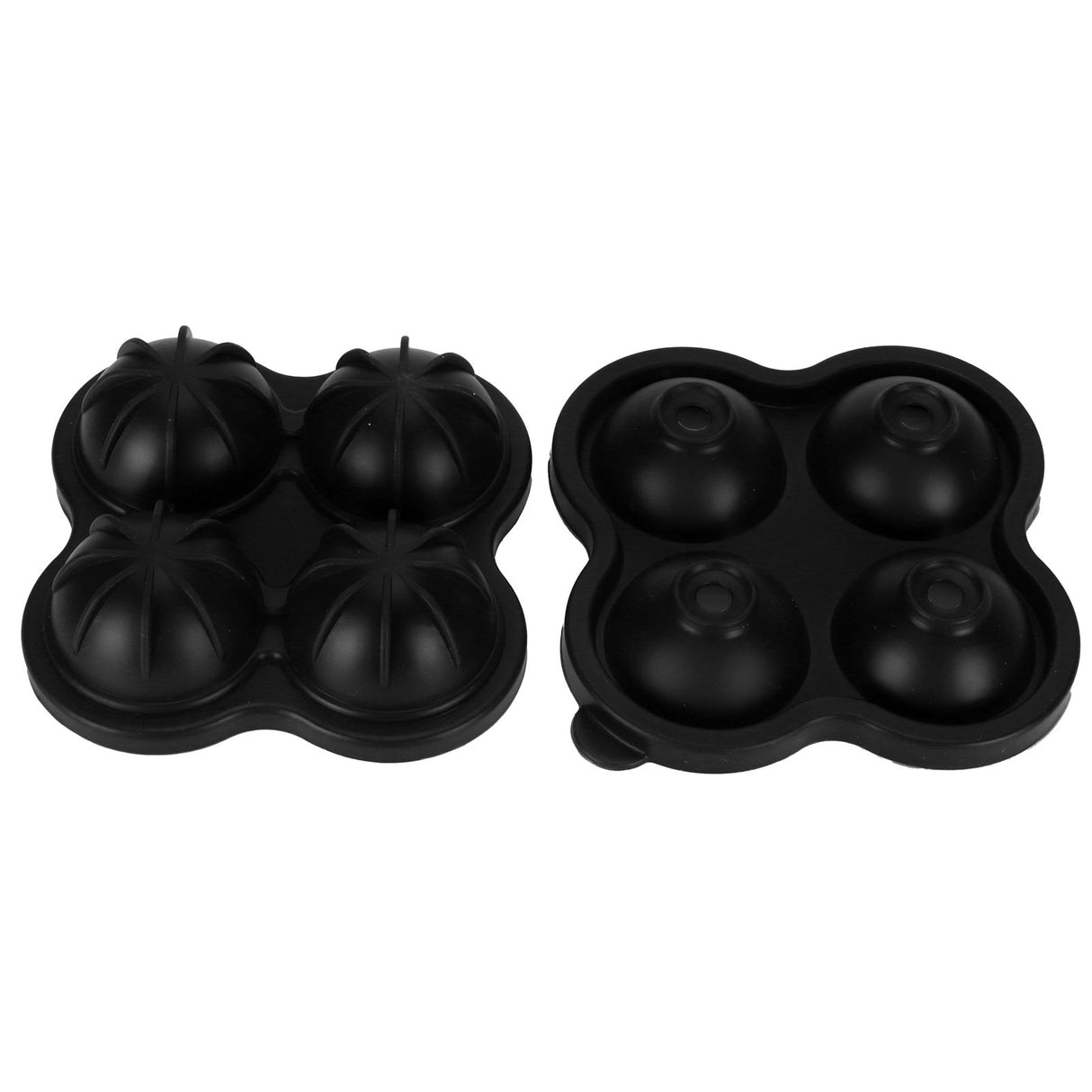 4 Hole Ice Cubes Mold Silicone Ice Ball Maker Mould Tray for Home Kitchen SuppliesBlack