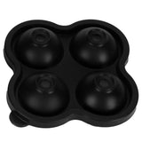 4 Hole Ice Cubes Mold Silicone Ice Ball Maker Mould Tray for Home Kitchen SuppliesBlack