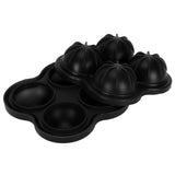 4 Hole Ice Cubes Mold Silicone Ice Ball Maker Mould Tray for Home Kitchen SuppliesBlack