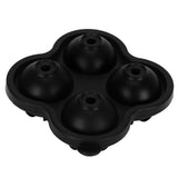 4 Hole Ice Cubes Mold Silicone Ice Ball Maker Mould Tray for Home Kitchen SuppliesBlack