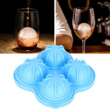 4 Hole Ice Cubes Mold Silicone Ice Ball Maker Mould Tray for Home Kitchen SuppliesSky Blue - Extra Image