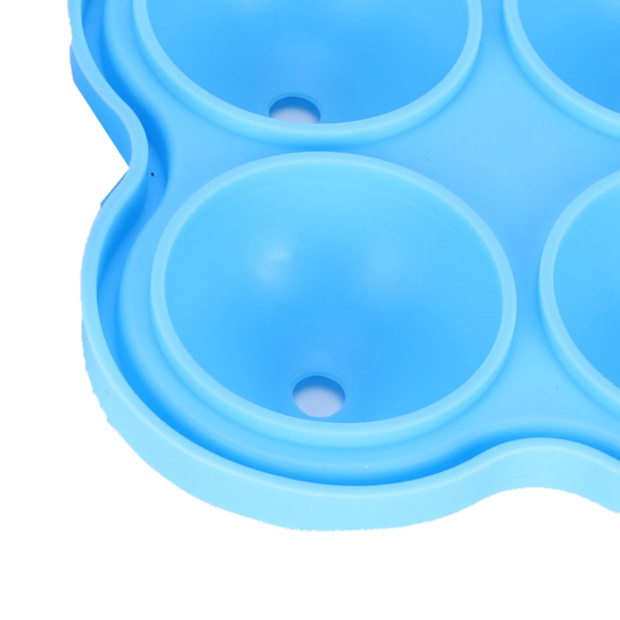 4 Hole Ice Cubes Mold Silicone Ice Ball Maker Mould Tray for Home Kitchen SuppliesSky Blue