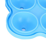 4 Hole Ice Cubes Mold Silicone Ice Ball Maker Mould Tray for Home Kitchen SuppliesSky Blue