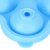 4 Hole Ice Cubes Mold Silicone Ice Ball Maker Mould Tray for Home Kitchen SuppliesSky Blue