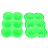 6-Grid Ice Ball Maker Reusable Silicone Ice Ball Mold Tray for Home Kitchen Bar UseGreen - 45-Degree Angle
