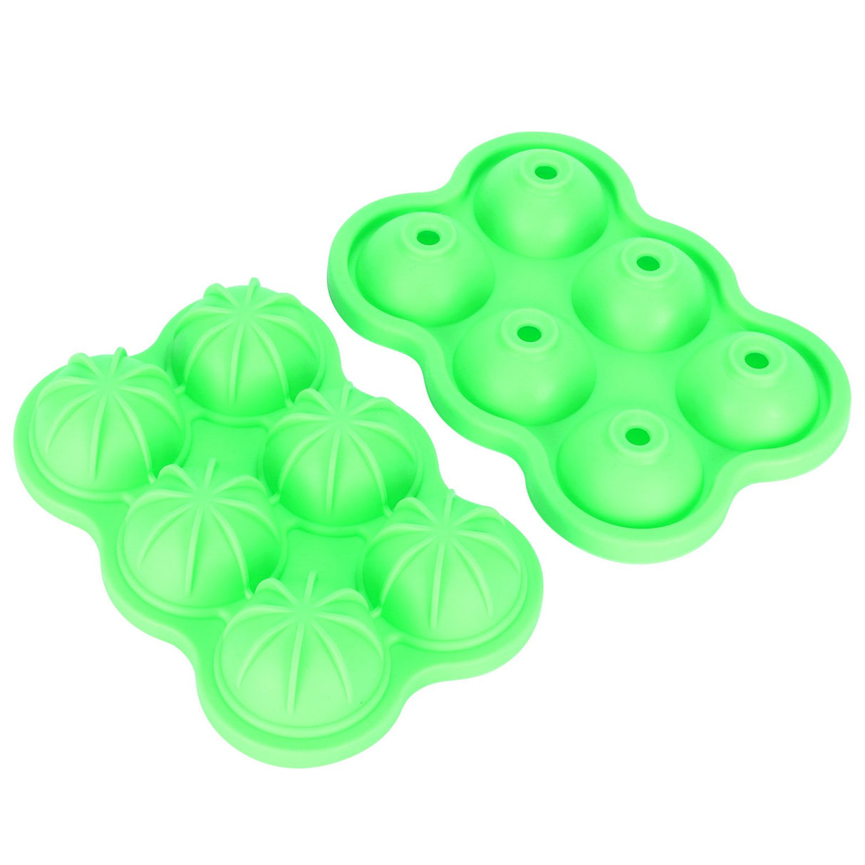 6-Grid Ice Ball Maker Reusable Silicone Ice Ball Mold Tray for Home Kitchen Bar UseGreen