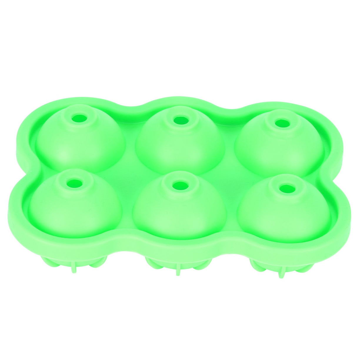 6-Grid Ice Ball Maker Reusable Silicone Ice Ball Mold Tray for Home Kitchen Bar UseGreen