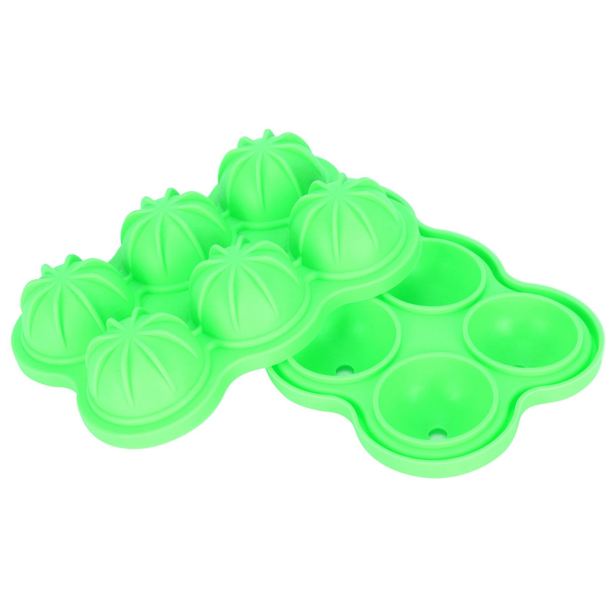 6-Grid Ice Ball Maker Reusable Silicone Ice Ball Mold Tray for Home Kitchen Bar UseGreen