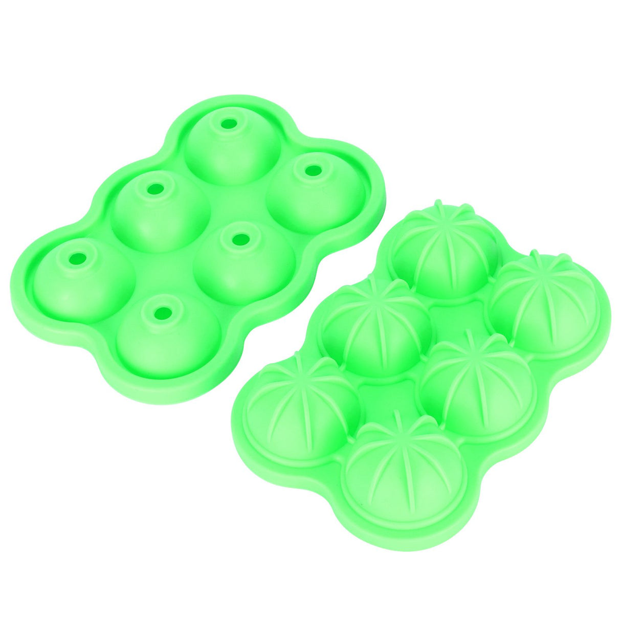 6-Grid Ice Ball Maker Reusable Silicone Ice Ball Mold Tray for Home Kitchen Bar UseGreen