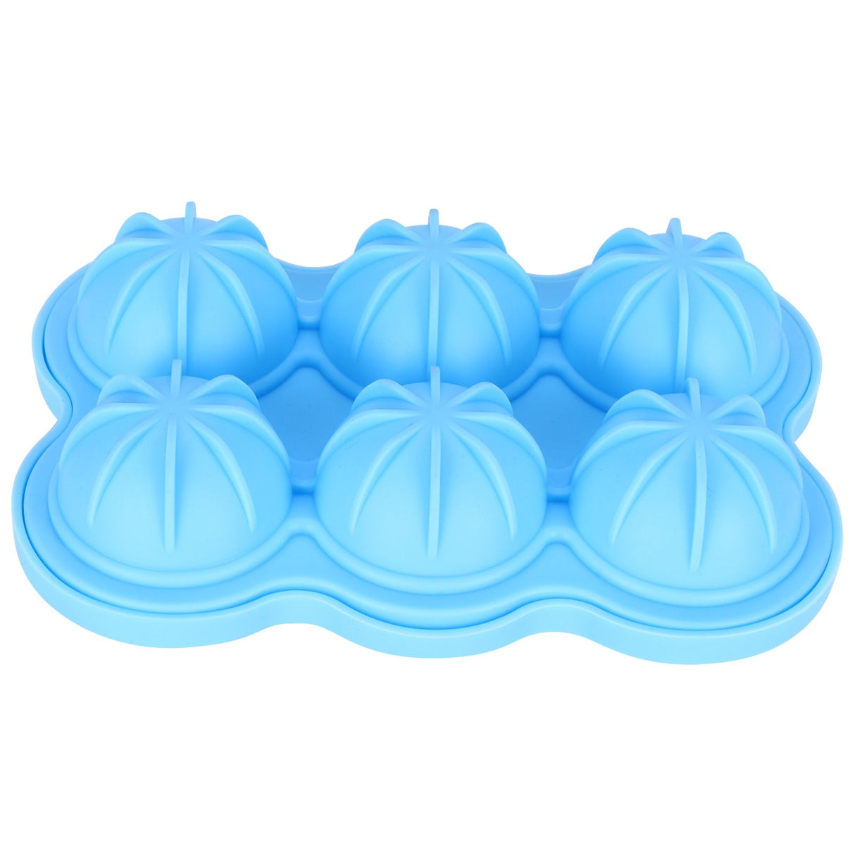 6-Grid Ice Ball Maker Reusable Silicone Ice Ball Mold Tray for Home Kitchen Bar UseSky Blue