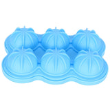 6-Grid Ice Ball Maker Reusable Silicone Ice Ball Mold Tray for Home Kitchen Bar UseSky Blue