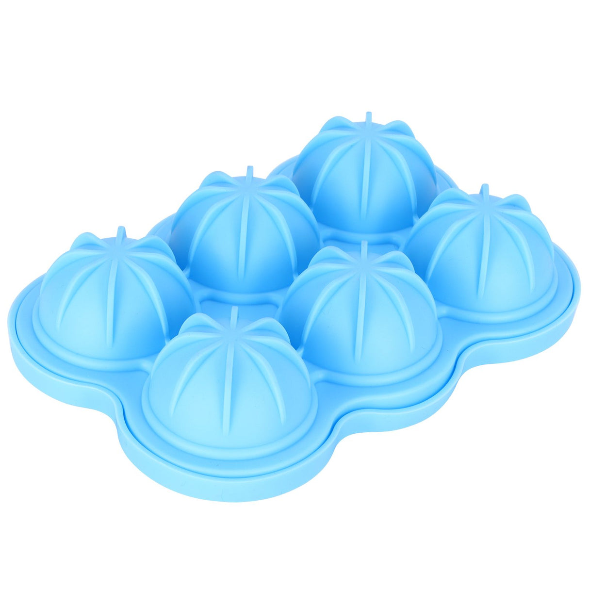 6-Grid Ice Ball Maker Reusable Silicone Ice Ball Mold Tray for Home Kitchen Bar UseSky Blue