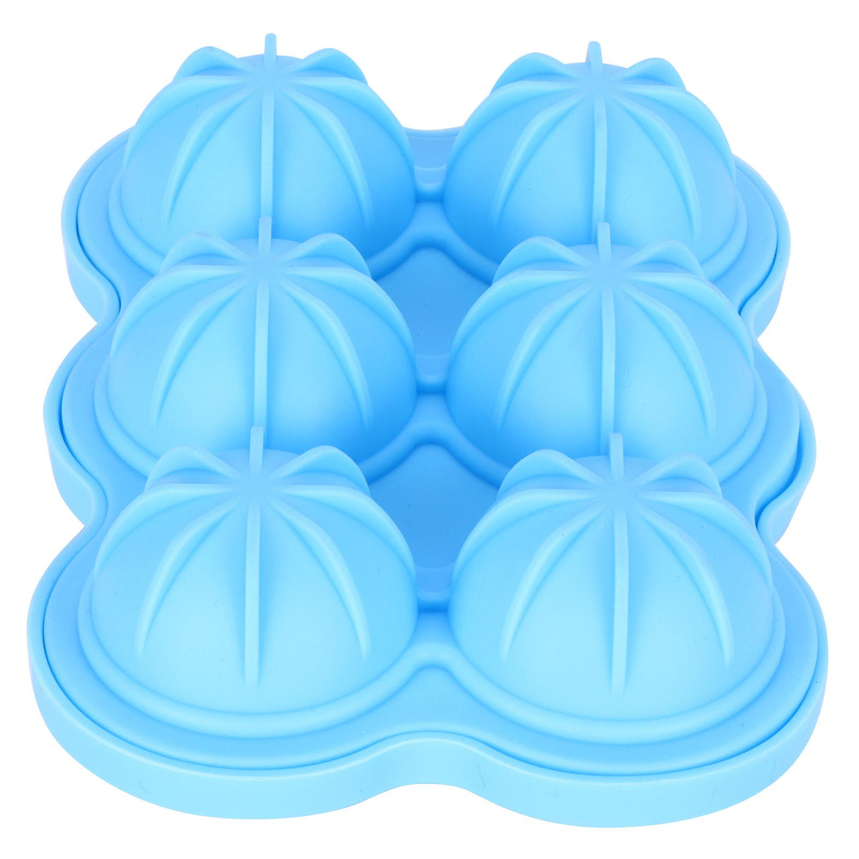 6-Grid Ice Ball Maker Reusable Silicone Ice Ball Mold Tray for Home Kitchen Bar UseSky Blue