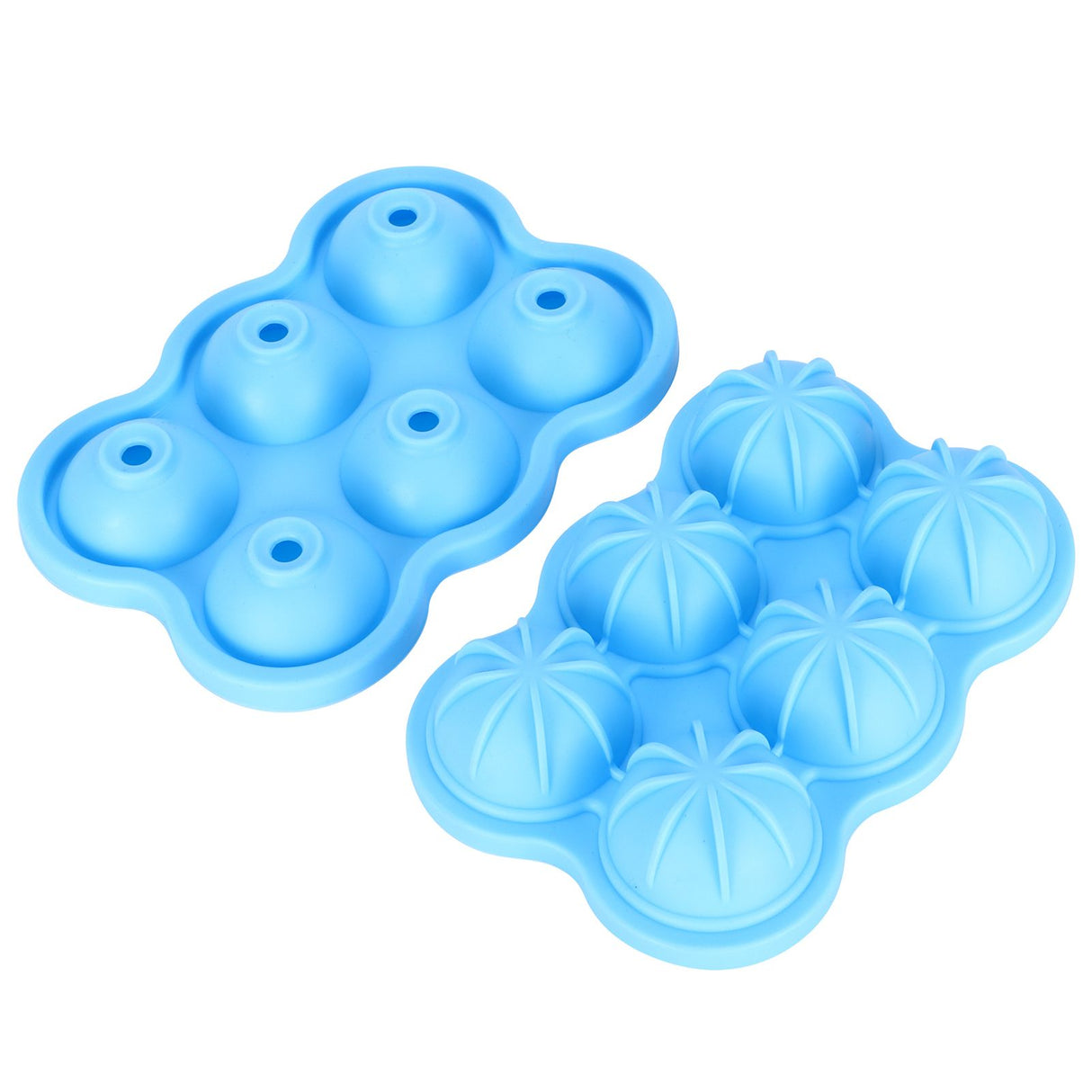 6-Grid Ice Ball Maker Reusable Silicone Ice Ball Mold Tray for Home Kitchen Bar UseSky Blue