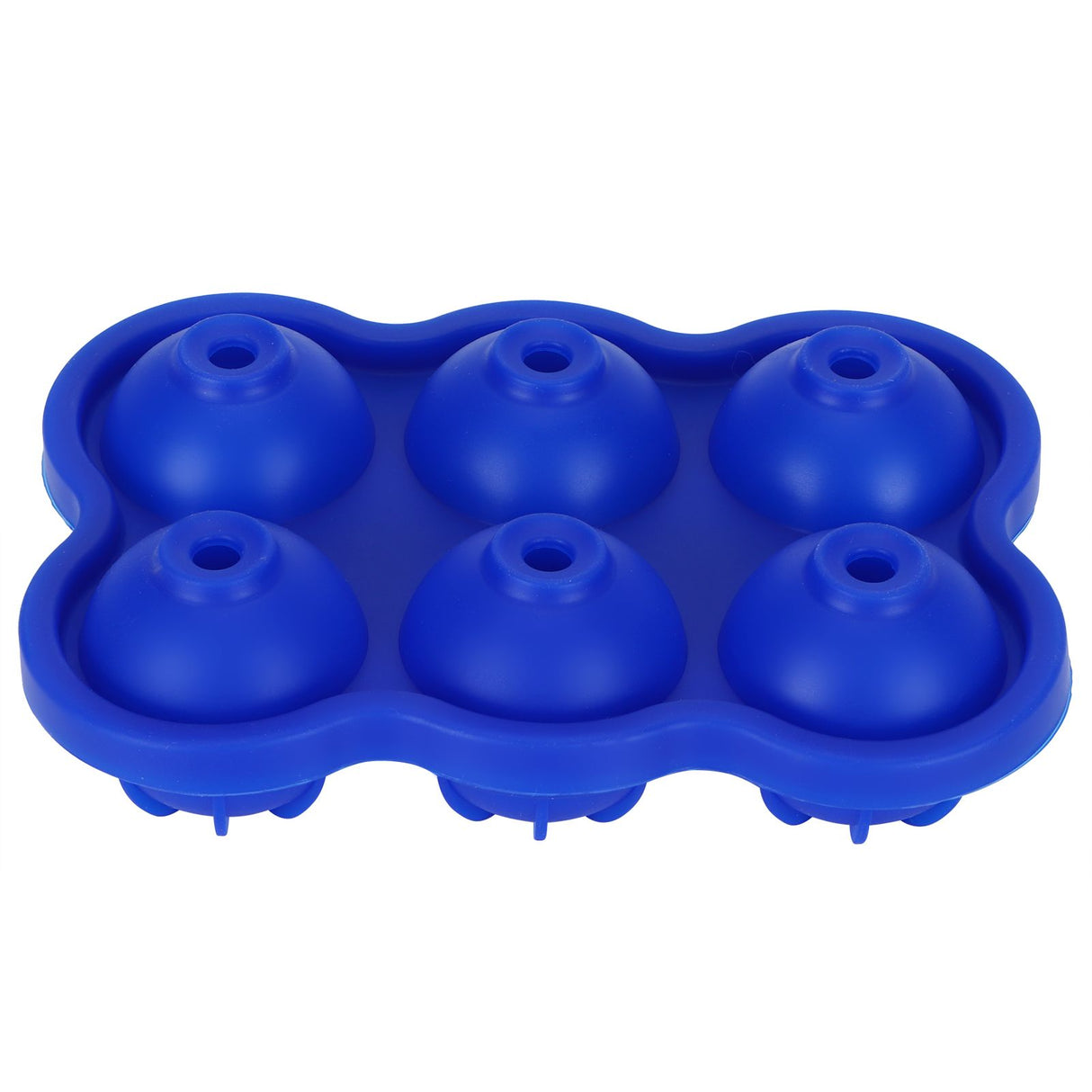 6-Grid Ice Ball Maker Reusable Silicone Ice Ball Mold Tray for Home Kitchen Bar UseDark Blue