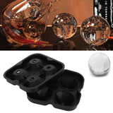 4Grid Ice Mold Reusable DiamondShape Ice Cubes Maker Tray Home Kitchen Supplies(Black ) - Extra Image