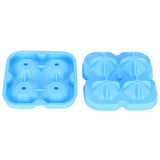 4Grid Ice Mold Reusable DiamondShape Ice Cubes Maker Tray Home Kitchen Supplies(Blue ) - Side View