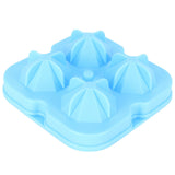 4Grid Ice Mold Reusable DiamondShape Ice Cubes Maker Tray Home Kitchen Supplies(Blue ) - Top-Down View