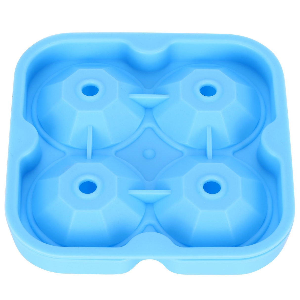 4Grid Ice Mold Reusable DiamondShape Ice Cubes Maker Tray Home Kitchen Supplies(Blue )