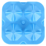 4Grid Ice Mold Reusable DiamondShape Ice Cubes Maker Tray Home Kitchen Supplies(Blue ) - Low Angle