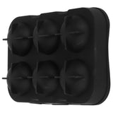6-Grid Ice Ball Maker Black Reusable Ice Ball Mold for Beer Cocktail Wine Beverage