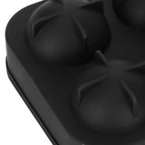 6-Grid Ice Ball Maker Black Reusable Ice Ball Mold for Beer Cocktail Wine Beverage