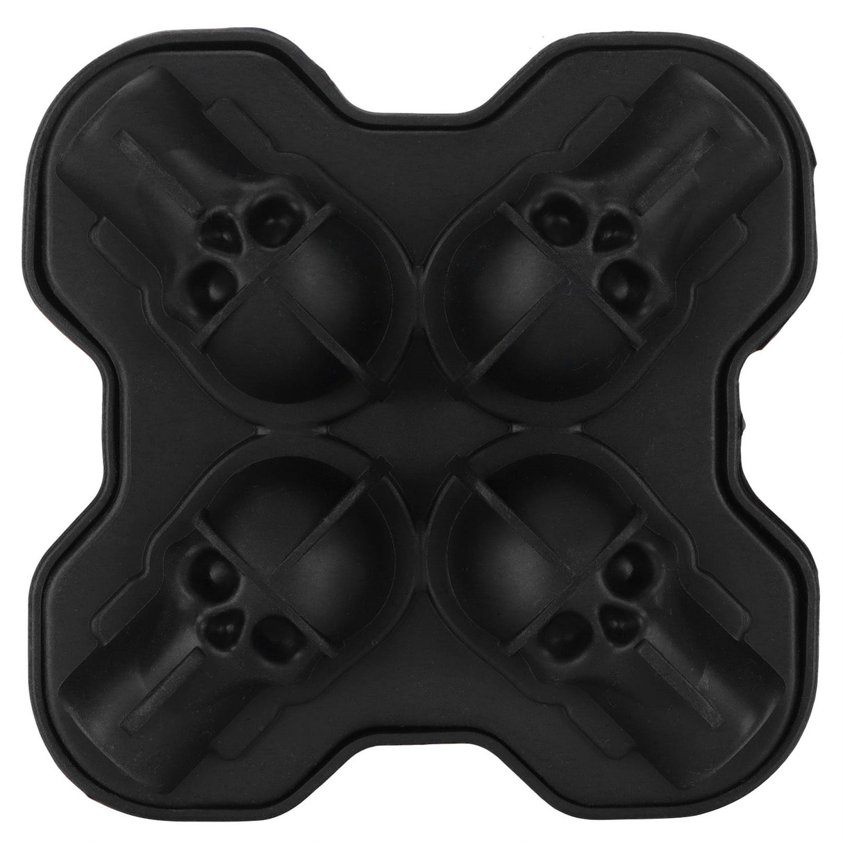 4-Grid Skull Shape Ice Tray Mold Food Grade Silicone Ice Cream Mold for Kitchen Summer