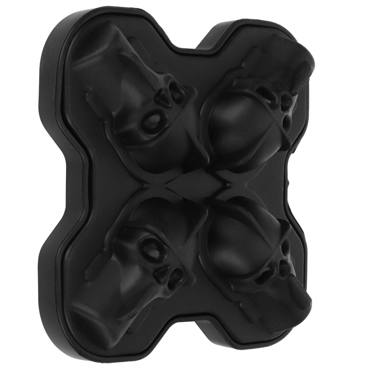 4-Grid Skull Shape Ice Tray Mold Food Grade Silicone Ice Cream Mold for Kitchen Summer