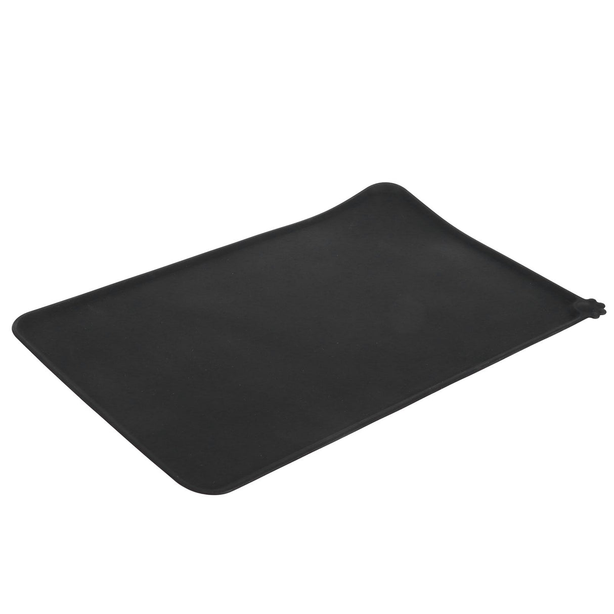 Food Grade Silicone Mat Durable Environmental Protection Cat Dog Food Mat for Pets CarBlack