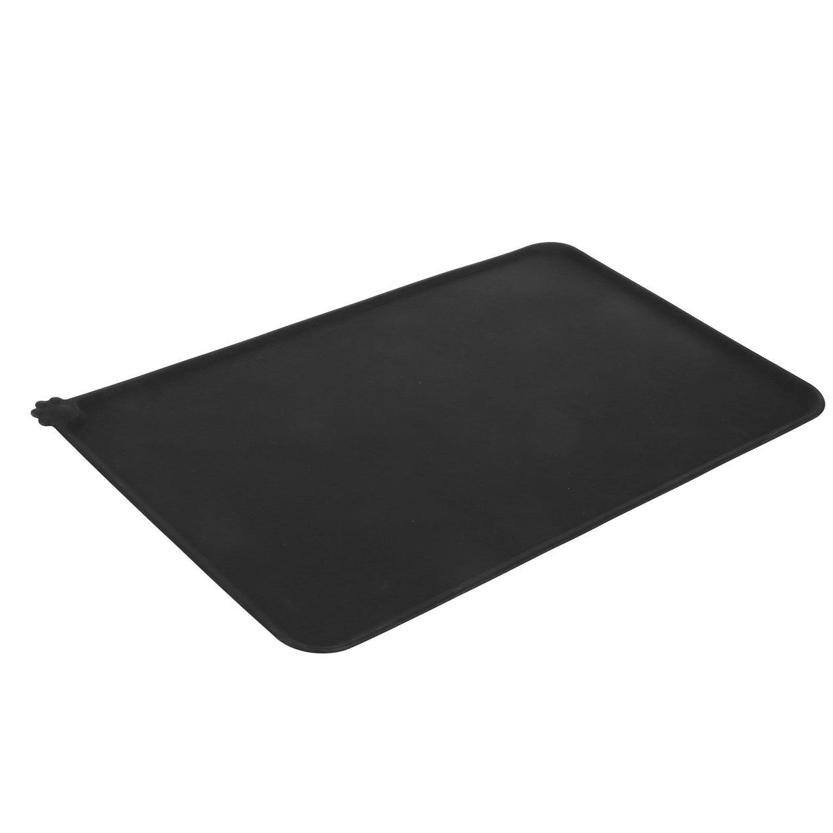 Food Grade Silicone Mat Durable Environmental Protection Cat Dog Food Mat for Pets CarBlack