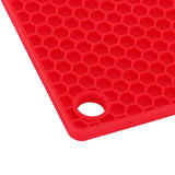 Insulation Pad Food Grade Silicone Pad AntiScalding Thickened Microwave Oven Mat for Kitchen Use(Red ) - Extra Image