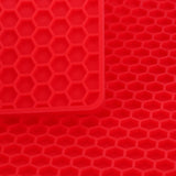 Insulation Pad Food Grade Silicone Pad AntiScalding Thickened Microwave Oven Mat for Kitchen Use(Red ) - Extra Image