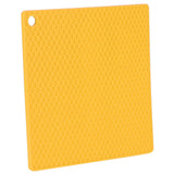 Insulation Pad Food Grade Silicone Pad AntiScalding Thickened Microwave Oven Mat for Kitchen Use(Yellow )