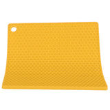 Insulation Pad Food Grade Silicone Pad AntiScalding Thickened Microwave Oven Mat for Kitchen Use(Yellow )