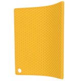 Insulation Pad Food Grade Silicone Pad AntiScalding Thickened Microwave Oven Mat for Kitchen Use(Yellow )