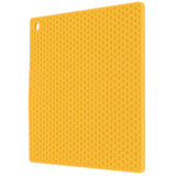 Insulation Pad Food Grade Silicone Pad AntiScalding Thickened Microwave Oven Mat for Kitchen Use(Yellow ) - Extra Image
