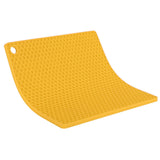 Insulation Pad Food Grade Silicone Pad AntiScalding Thickened Microwave Oven Mat for Kitchen Use(Yellow ) - Extra Image