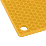 Insulation Pad Food Grade Silicone Pad AntiScalding Thickened Microwave Oven Mat for Kitchen Use(Yellow )