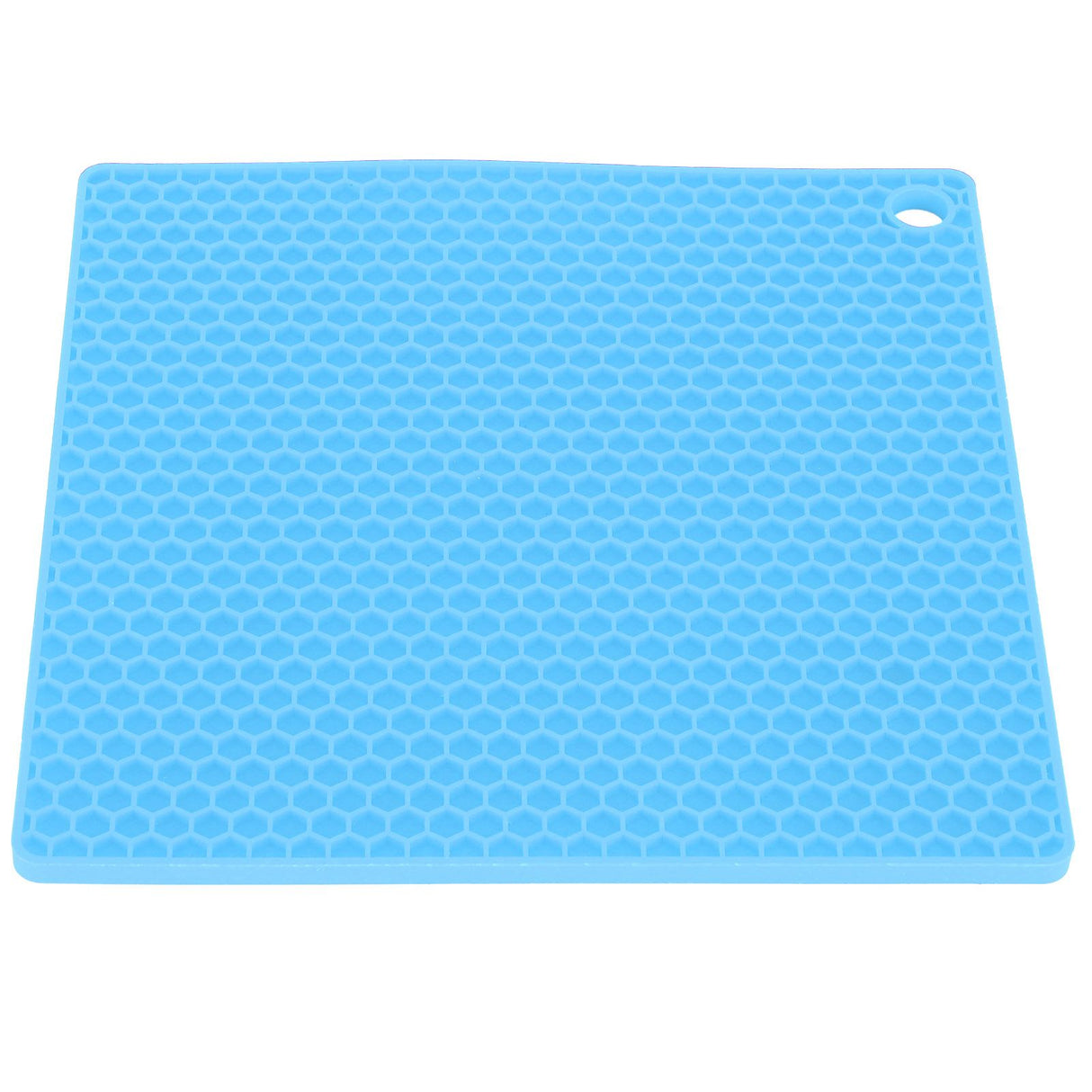 Insulation Pad Food Grade Silicone Pad AntiScalding Thickened Microwave Oven Mat for Kitchen Use(Blue )