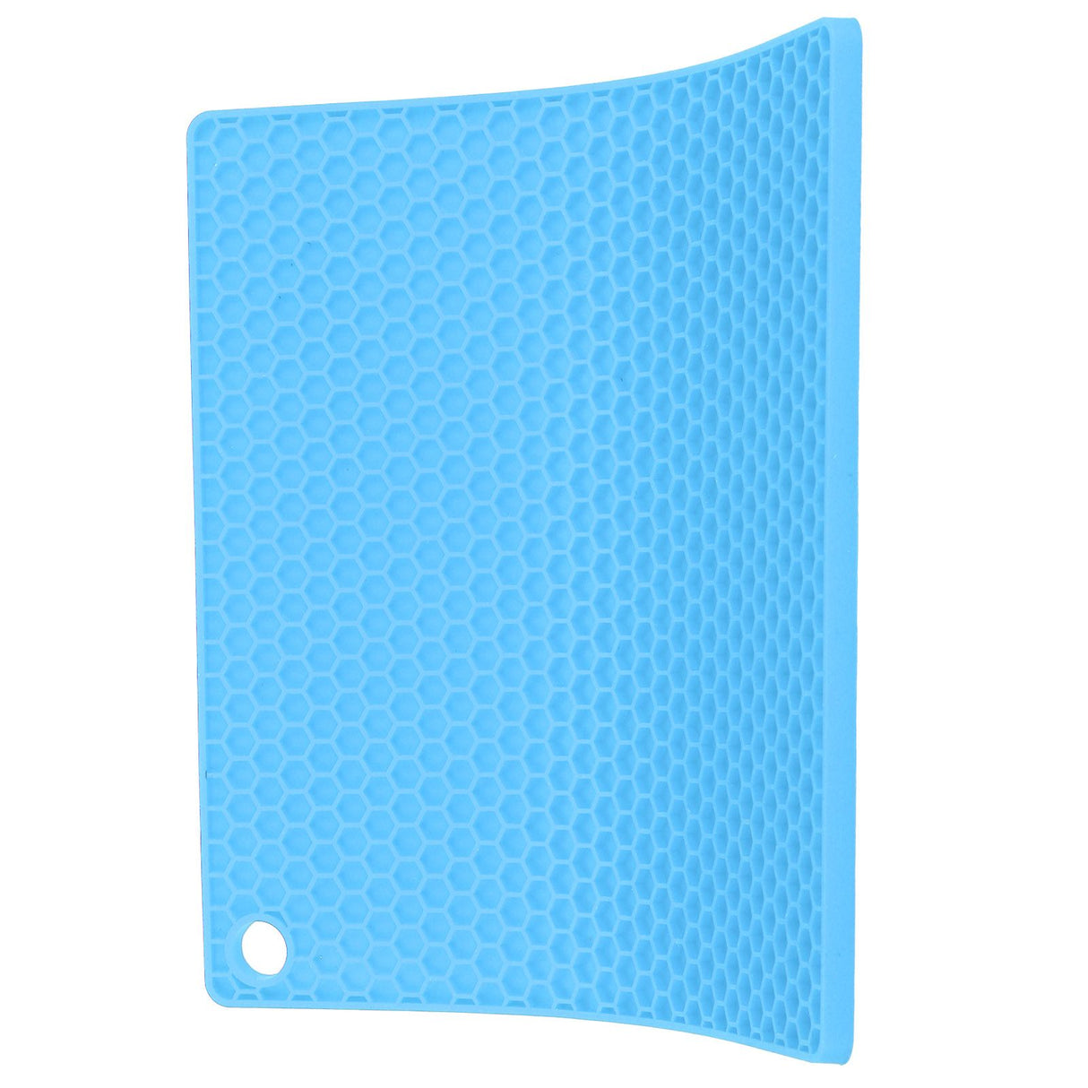Insulation Pad Food Grade Silicone Pad AntiScalding Thickened Microwave Oven Mat for Kitchen Use(Blue )