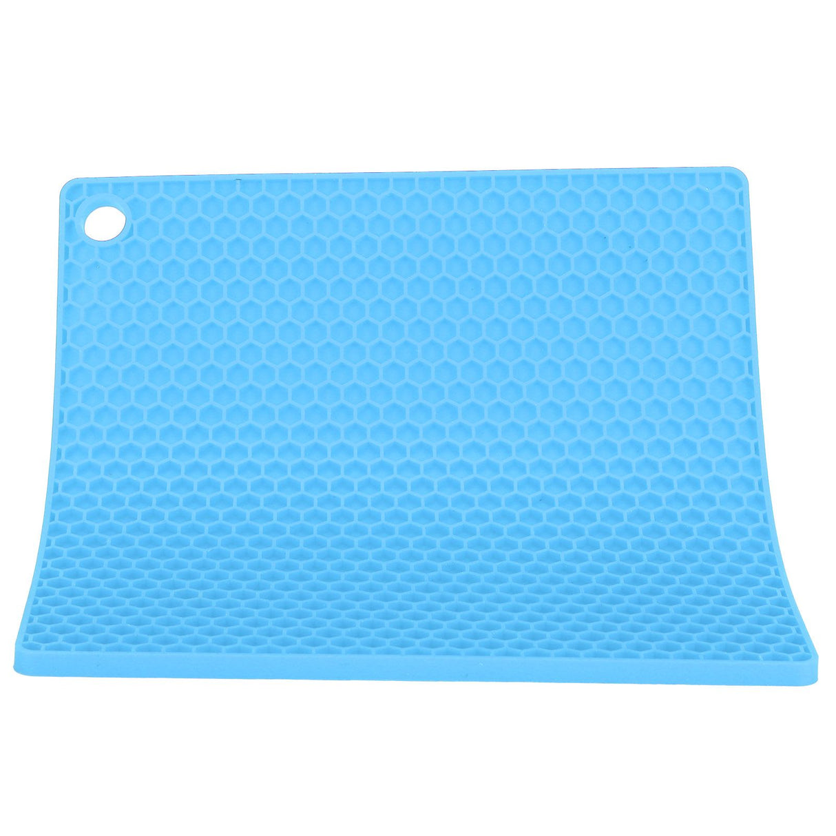 Insulation Pad Food Grade Silicone Pad AntiScalding Thickened Microwave Oven Mat for Kitchen Use(Blue )