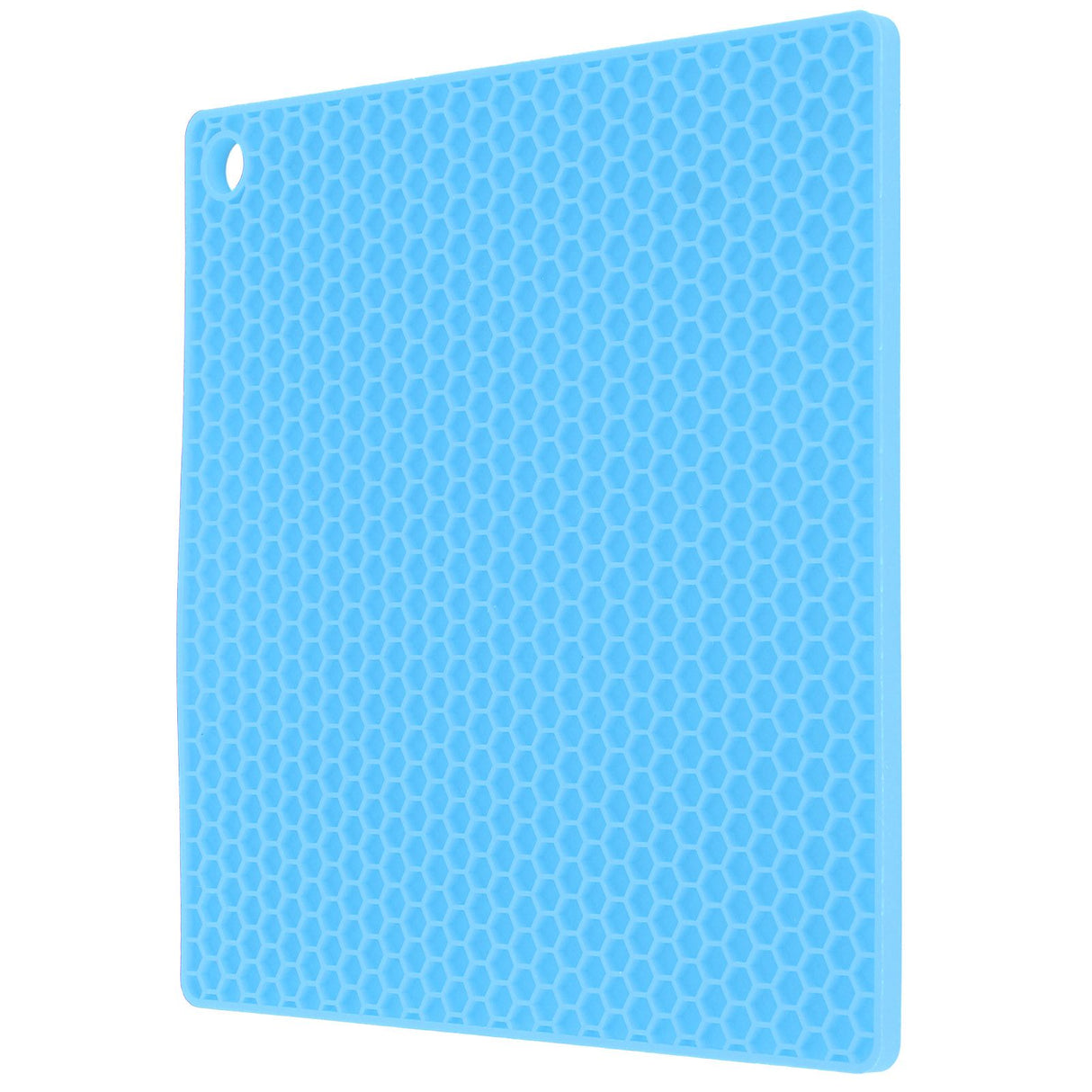 Insulation Pad Food Grade Silicone Pad AntiScalding Thickened Microwave Oven Mat for Kitchen Use(Blue )