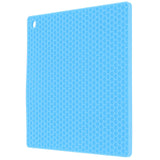 Insulation Pad Food Grade Silicone Pad AntiScalding Thickened Microwave Oven Mat for Kitchen Use(Blue )