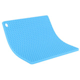 Insulation Pad Food Grade Silicone Pad AntiScalding Thickened Microwave Oven Mat for Kitchen Use(Blue ) - Extra Image
