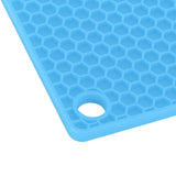 Insulation Pad Food Grade Silicone Pad AntiScalding Thickened Microwave Oven Mat for Kitchen Use(Blue )