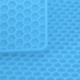 Insulation Pad Food Grade Silicone Pad AntiScalding Thickened Microwave Oven Mat for Kitchen Use(Blue )