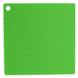 Insulation Pad Food Grade Silicone Pad AntiScalding Thickened Microwave Oven Mat for Kitchen Use(Green )