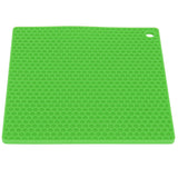 Insulation Pad Food Grade Silicone Pad AntiScalding Thickened Microwave Oven Mat for Kitchen Use(Green ) - Side View
