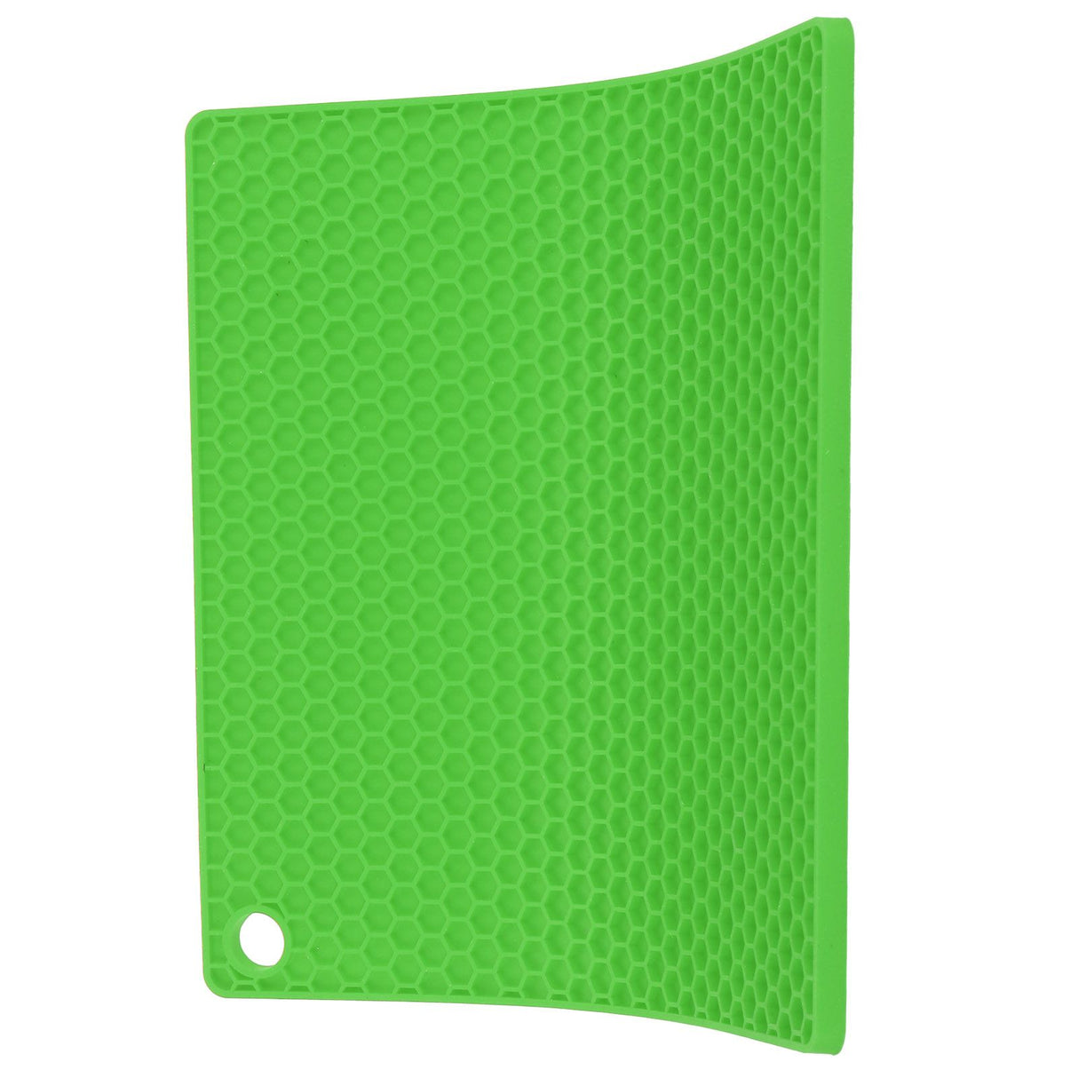 Insulation Pad Food Grade Silicone Pad AntiScalding Thickened Microwave Oven Mat for Kitchen Use(Green )