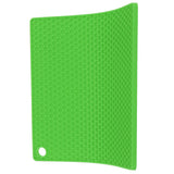 Insulation Pad Food Grade Silicone Pad AntiScalding Thickened Microwave Oven Mat for Kitchen Use(Green )